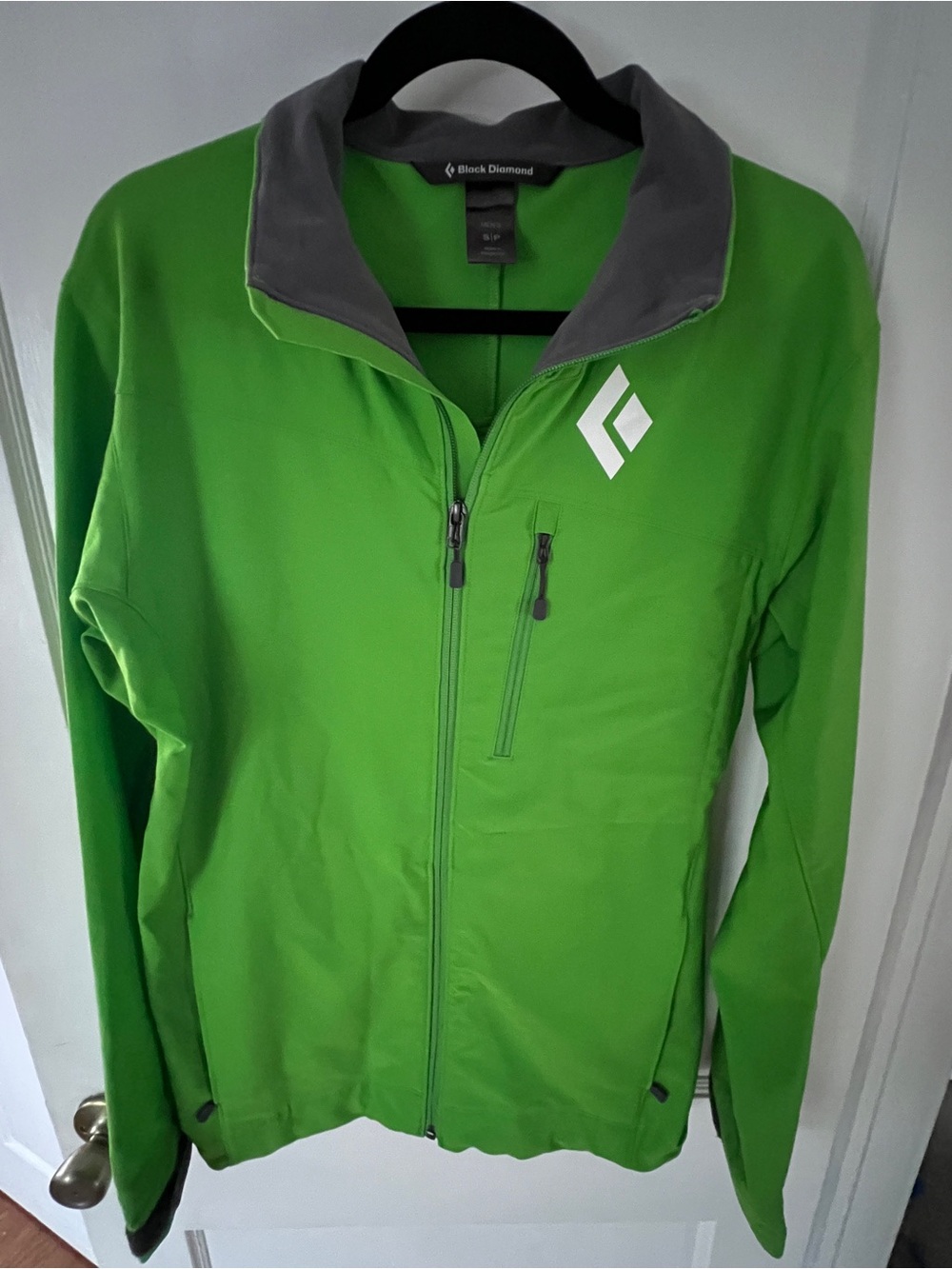 Black Diamond B.D.V. Softshell Performance Jacket Green Gray Men's Small